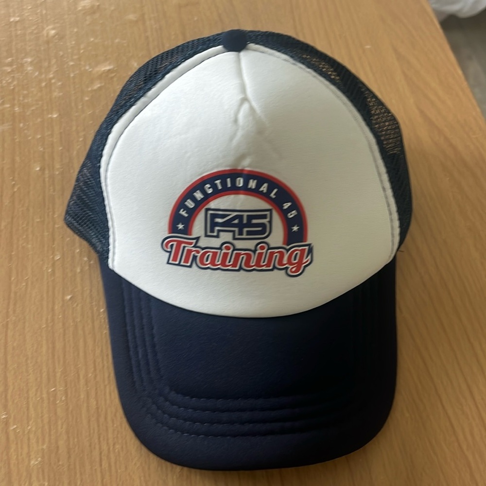 F45 Trucker Hat Functional 45 Adjustable Blue White